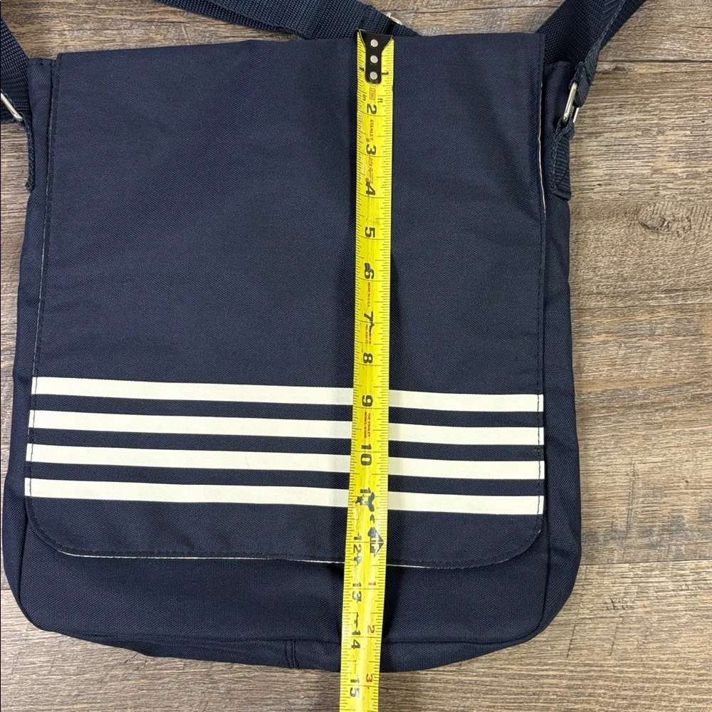 Jean Paul Gaultier Le Male Navy Messenger Crossbody Bag | Striped Detail